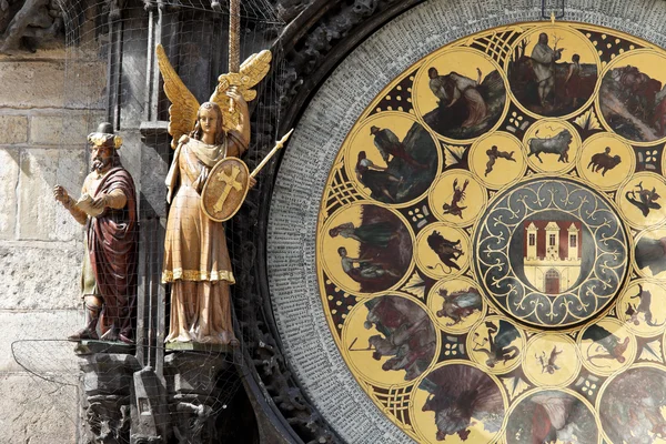 Prager astronomische Uhr am alten Rathaus — Stockfoto