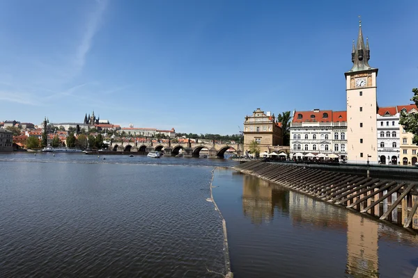 Praski, Most Karola i Praski zamek Hradczany — Zdjęcie stockowe