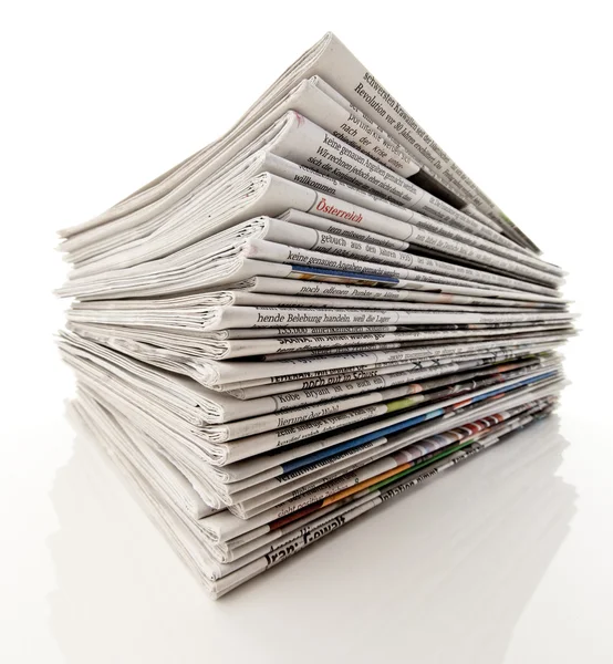 Stack of newspapers — Stock Photo, Image