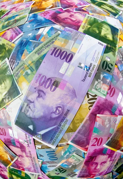 Швейцарский франк — стоковое фото