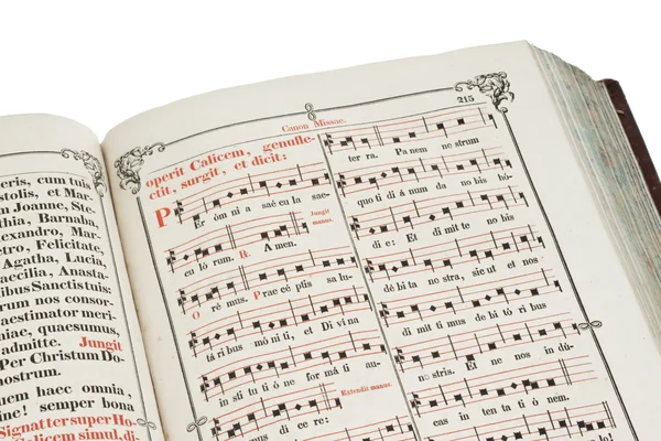 Um velho missal e um livro de canções de padre — Fotografia de Stock