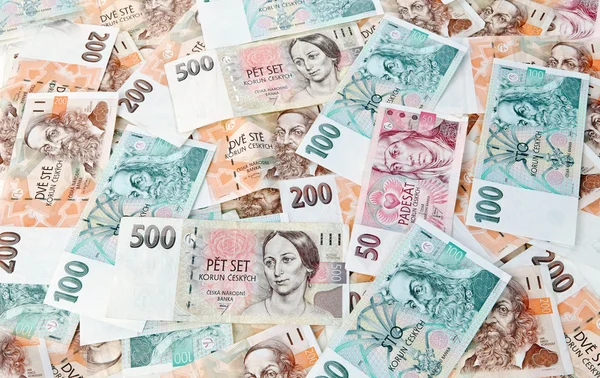 Банкнот і монет з Чехії — стокове фото
