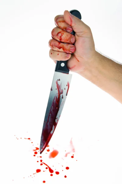 Knife with blood. crime. a murder weapon. — Stock Photo, Image