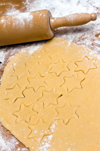 Biscotti di cottura e biscotti per Natale — Foto Stock