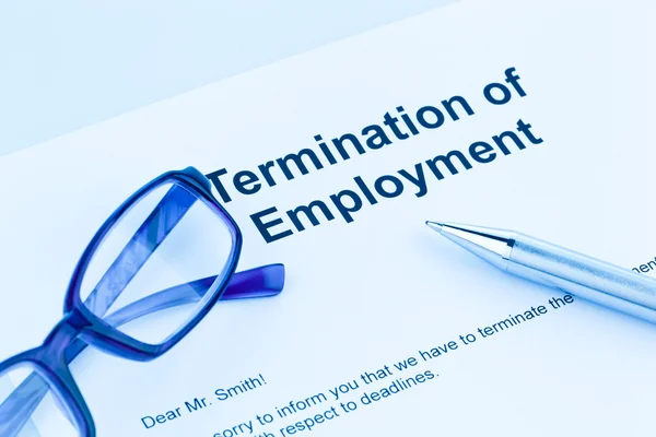 Termination by employer (english) — Stock Photo, Image