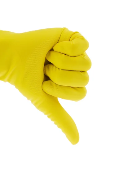 一位清洁女工 glove — 图库照片
