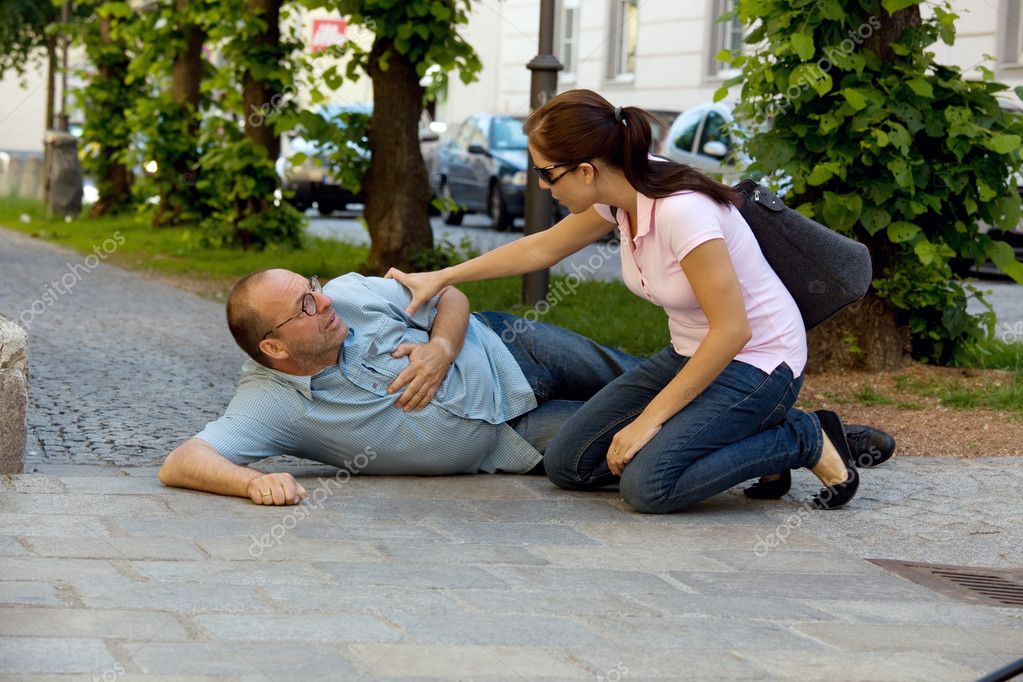 Husband has vertigo or heart attack — Stock Photo © ginasanders #8190002