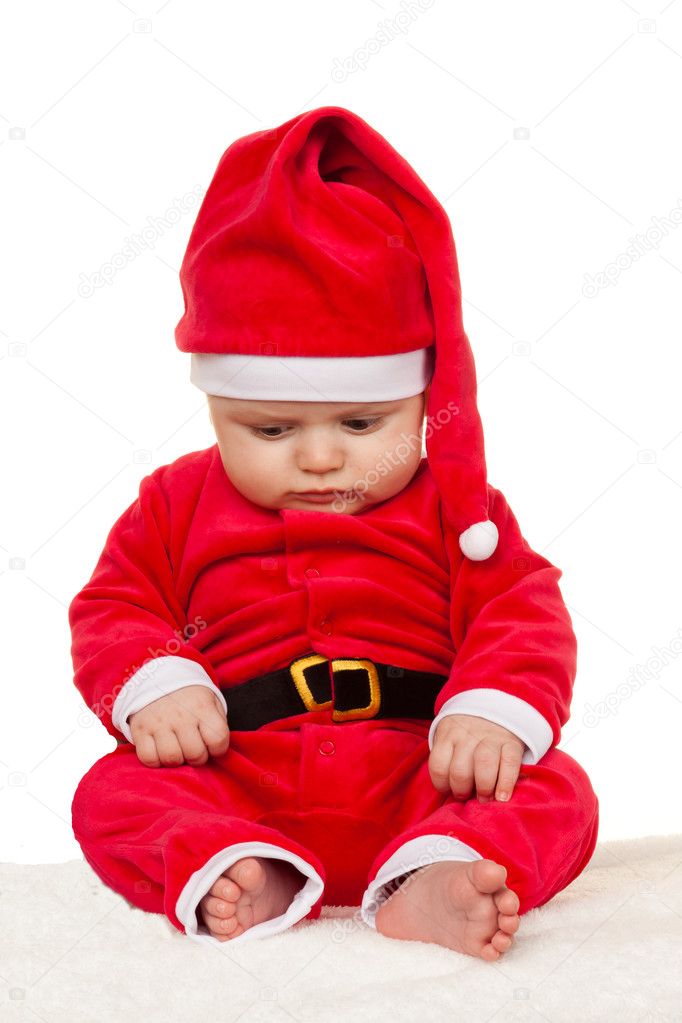 Pequeño bebé como Santa Claus: fotografía de stock © ginasanders #8190871 |  Depositphotos
