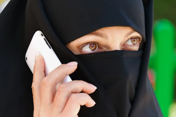 Ikon foto islam. wanita terselubung — Stok Foto