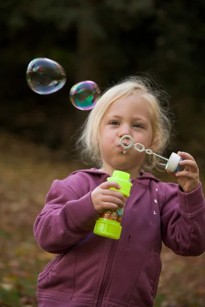 Child with bubbles — Stock Photo, Image