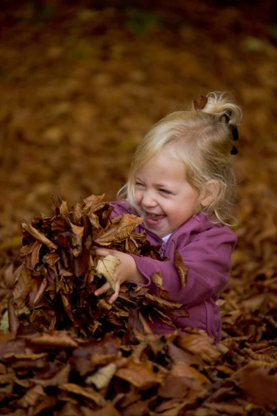 Dziecko z liści — Zdjęcie stockowe