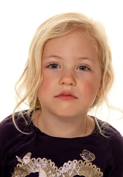 Πορτρέτο ενός κοριτσιού. το κεφάλι του παιδιού. — Φωτογραφία Αρχείου