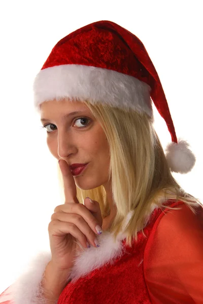 Sexy Weihnachtsmann Frau — Stockfoto