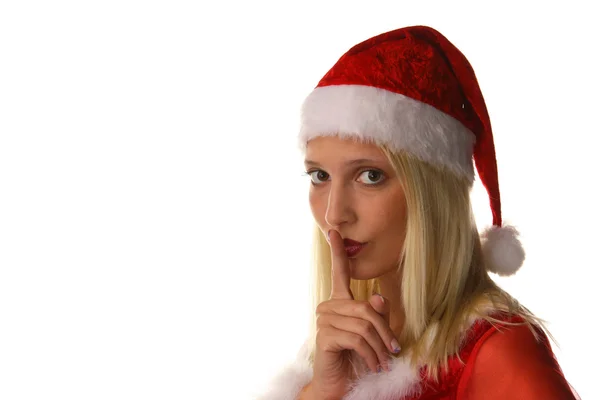 Sexy Weihnachtsmann Frau — Stockfoto