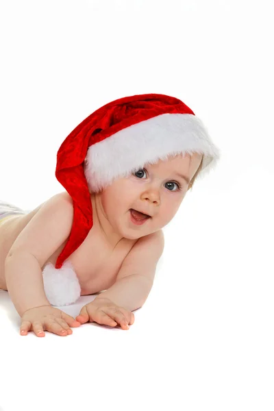 Santa claus kalap baba kisgyermek — Stock Fotó