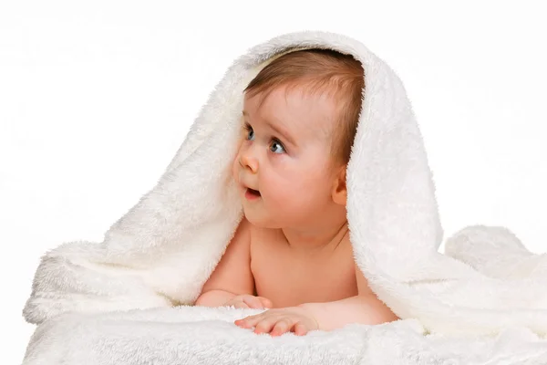 Κουβέρτα μωρό παιδί μικρό έκπληκτος — Φωτογραφία Αρχείου