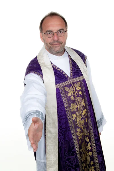 Amablemente sacerdote católico — Foto de Stock
