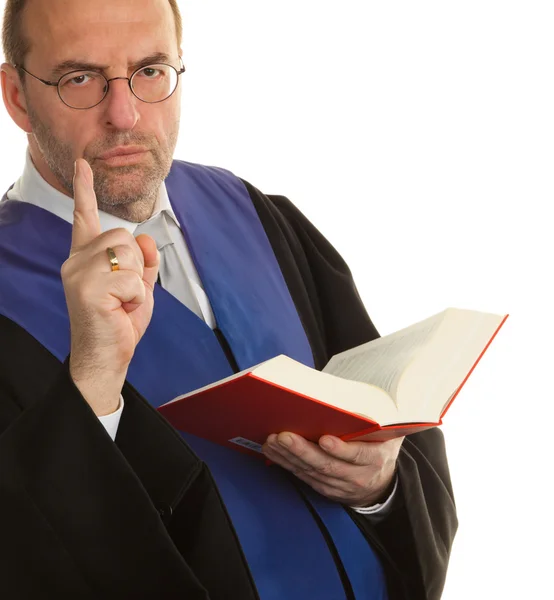 stock image Judge in court with code