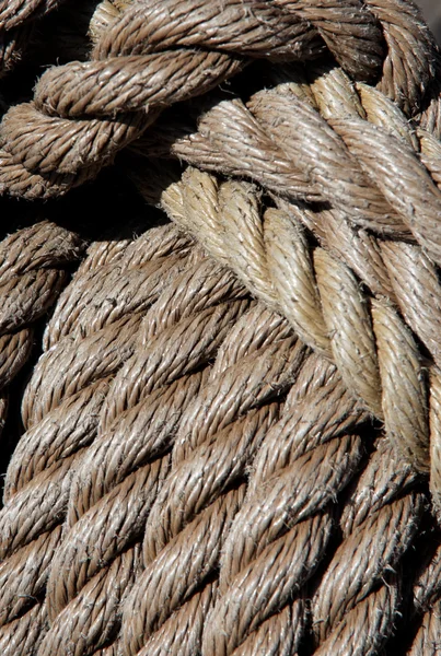 Tlusté provazy lodní lana — Stock fotografie