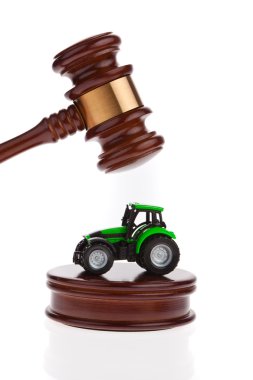 Tractor will be auctioned. clipart
