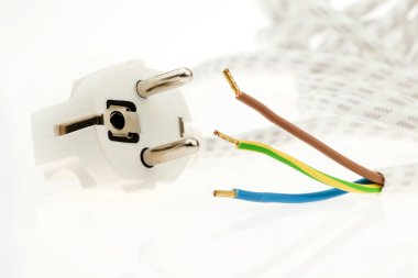 A power cable with plug clipart