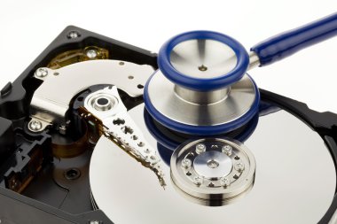 Data recovery hard disk of the computer clipart