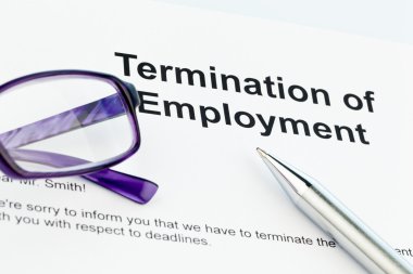 Termination by employer (english) clipart