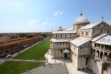 Italy, tuscany, pisa, leaning tower from view from clipart