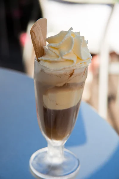 stock image Iced coffee with cream