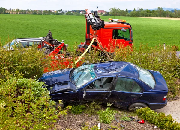 Wreck after car accident — Stock Photo, Image