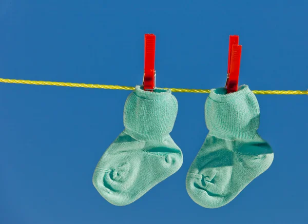 Κάλτσες μωρό για άπλωμα — Φωτογραφία Αρχείου