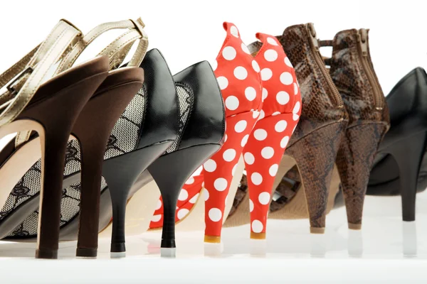Dámské boty na podpatku — Stock fotografie