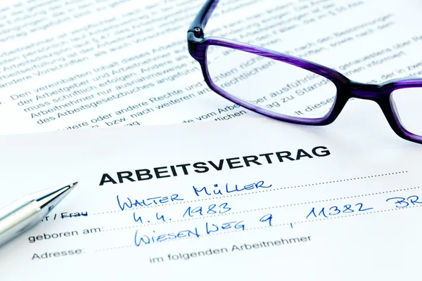 Employment in the german language — Stock Photo, Image