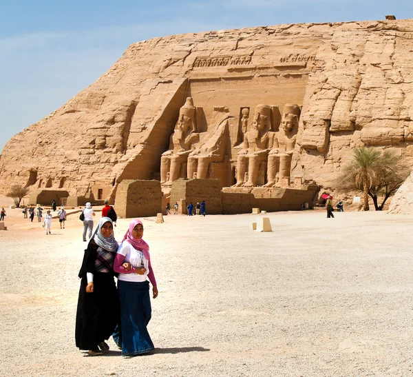 Египет, abu simbel rock tempes — стоковое фото