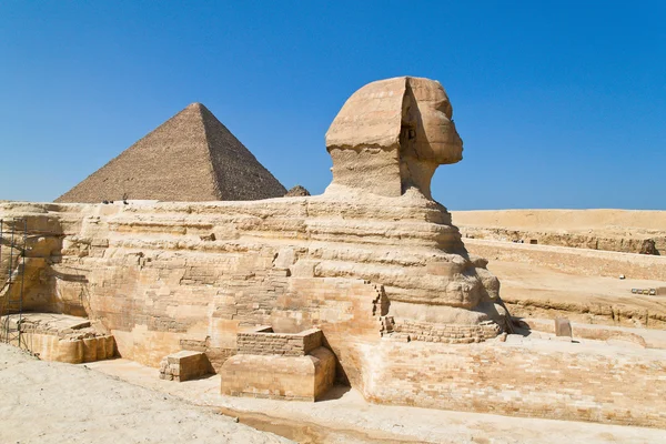 吉萨，埃及狮身人面像 — 图库照片