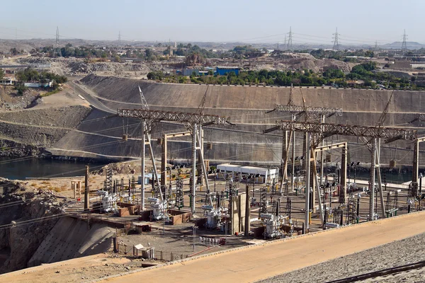 Egypt, aswan, the power plant. egyptian power plant in aswan. — Stock Photo, Image