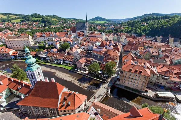 Cesky Krumlov, República Checa. vista de la ciudad — Foto de Stock