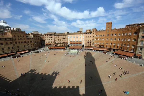 Itálie, Toskánsko, siena, náměstí piazza del campo — Stock fotografie
