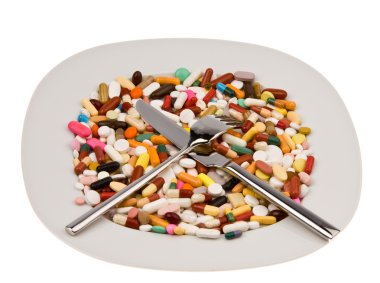 Tablets and medicine to cure disease clipart