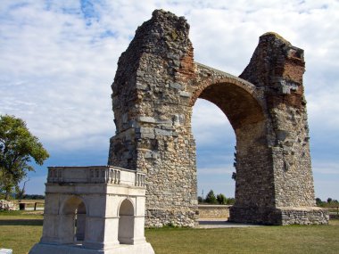 Heathens of ancient roman settlement carnuntum clipart