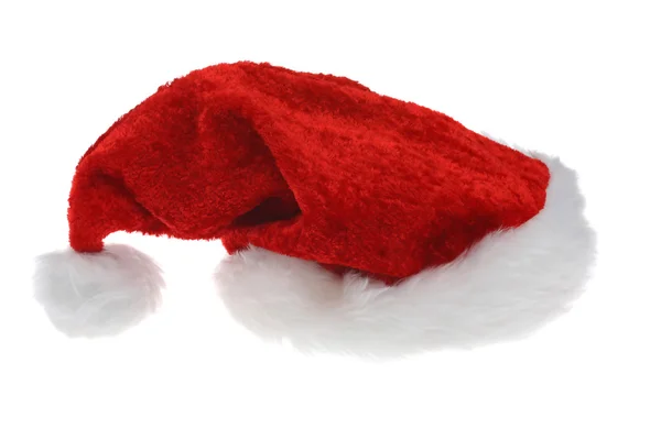 Cappello Santa su sfondo bianco — Foto Stock