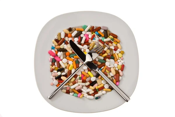 Comprimidos e medicamentos para curar doenças — Fotografia de Stock