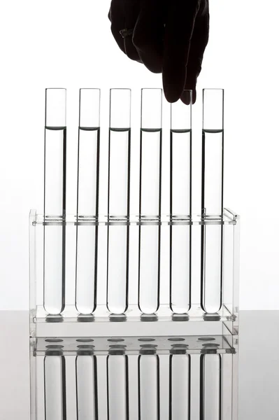Tubo de ensaio para ensaio num laboratório químico — Fotografia de Stock