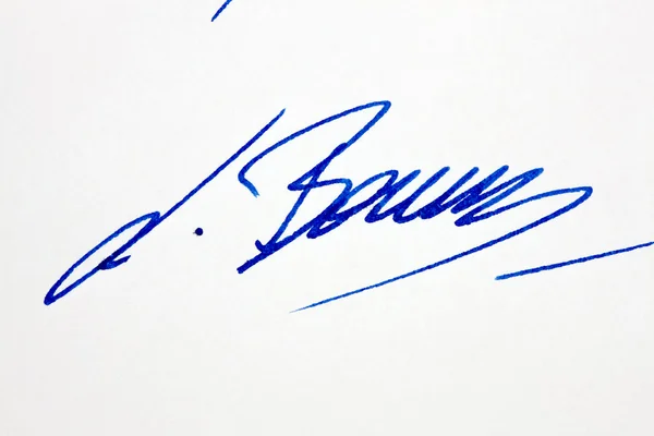 Signature on a letter — Stock Photo, Image