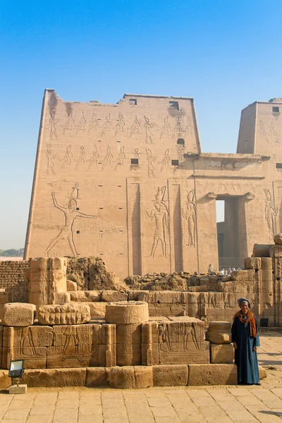 이집트, edfu, horus 사원 — 스톡 사진