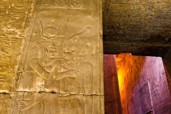 Egypten, edfu, horus tempel — Stockfoto