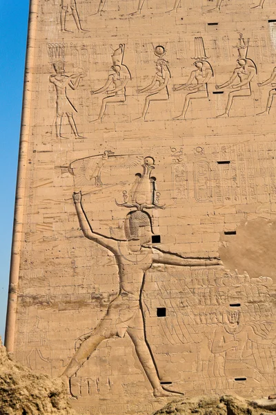 Egypt, edfu, horus temple — Stock Photo, Image