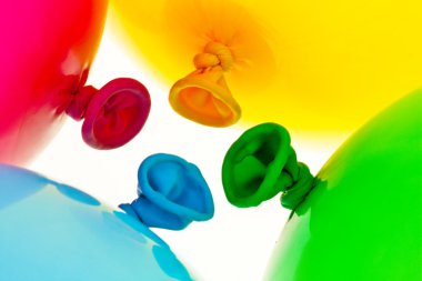 Colorful balloons. symbol of lightness, freedom, c clipart