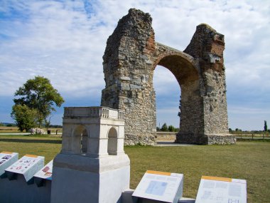 Heathens of ancient roman settlement carnuntum clipart