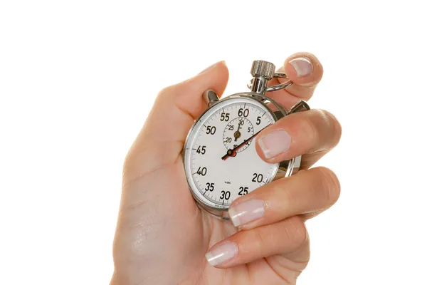 Χέρι με ένα χρονόμετρο με διακόπτη — Φωτογραφία Αρχείου